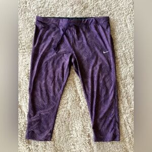 Nike Dri – Fit Women’s Running Crop Leggings Graphic Print Size 1X